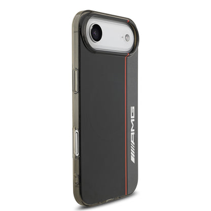 Apple iPhone 17 Air Kılıf AMG Orjinal Lisanslı M-safe Şarj Özellikli IML Baskı Logolu Çift Katmanlı Bow Lines Kapak Siyah