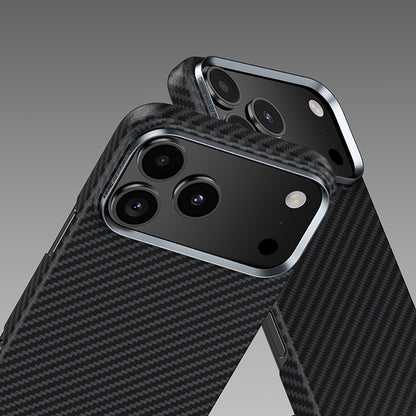 Apple iPhone 17 Air Kılıf Benks M-safe Şarj Özellikli Metal Kamera Çerçeveli Magnetik ArmorAir 600D Kevlar Fiber Kapak Siyah