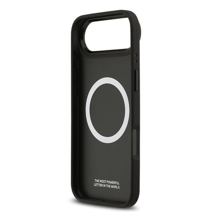 Apple iPhone 17 Air Kılıf BMW Orjinal Lisanslı M-safe Şarj Özellikli Metal BMW ve M Logolu PU Karbon Tasarımlı Kapak Kırmızı