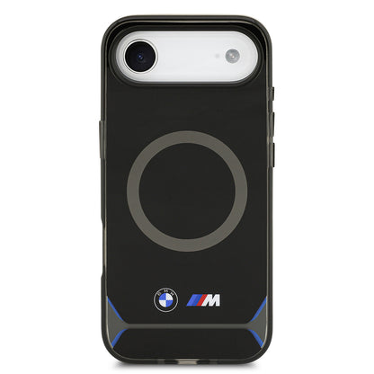 Apple iPhone 17 Air Kılıf BMW Orjinal Lisanslı M-safe Şarj Özellikli Metal Buton Tasarımlı IML Baskılı M Dizayn Kapak Mavi