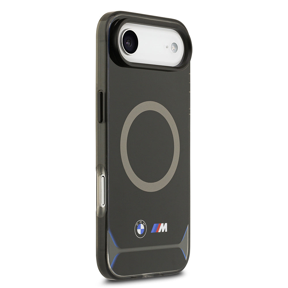 Apple iPhone 17 Air Kılıf BMW Orjinal Lisanslı M-safe Şarj Özellikli Metal Buton Tasarımlı IML Baskılı M Dizayn Kapak Mavi