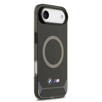 Apple iPhone 17 Air Kılıf BMW Orjinal Lisanslı M-safe Şarj Özellikli Metal Buton Tasarımlı IML Baskılı M Dizayn Kapak Mavi