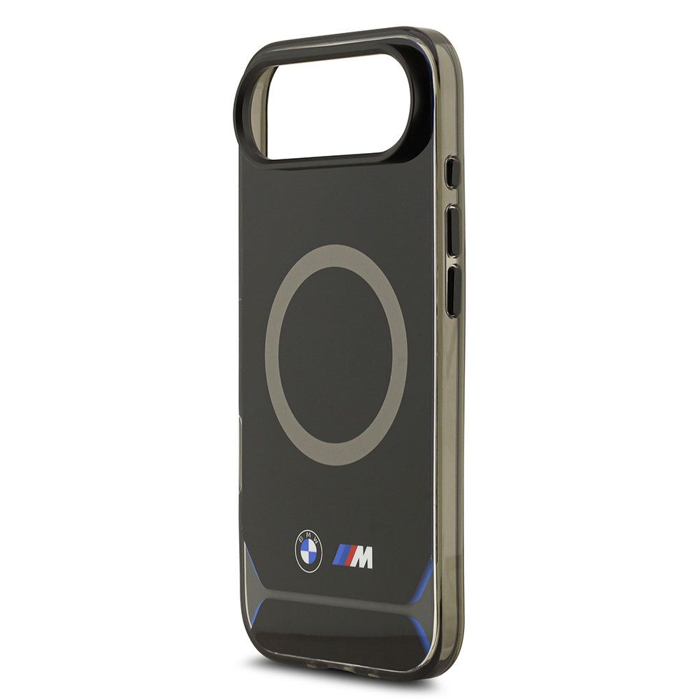 Apple iPhone 17 Air Kılıf BMW Orjinal Lisanslı M-safe Şarj Özellikli Metal Buton Tasarımlı IML Baskılı M Dizayn Kapak Mavi