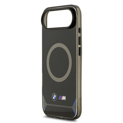 Apple iPhone 17 Air Kılıf BMW Orjinal Lisanslı M-safe Şarj Özellikli Metal Buton Tasarımlı IML Baskılı M Dizayn Kapak Mavi