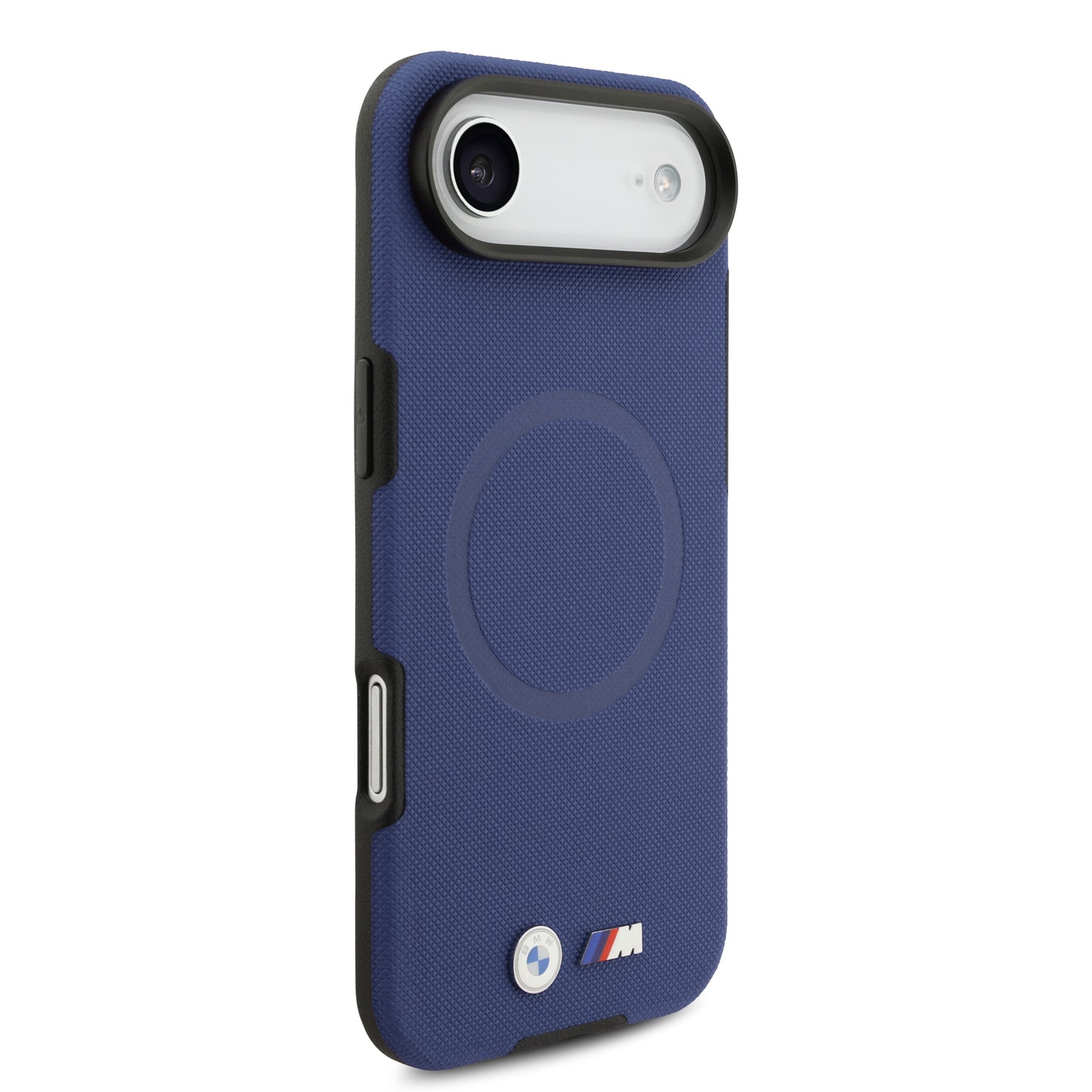 Apple iPhone 17 Air Kılıf BMW Orjinal Lisanslı M-safe Şarj Özellikli Metal Logolu Delikli M Dizayn Deri Kapak Gri