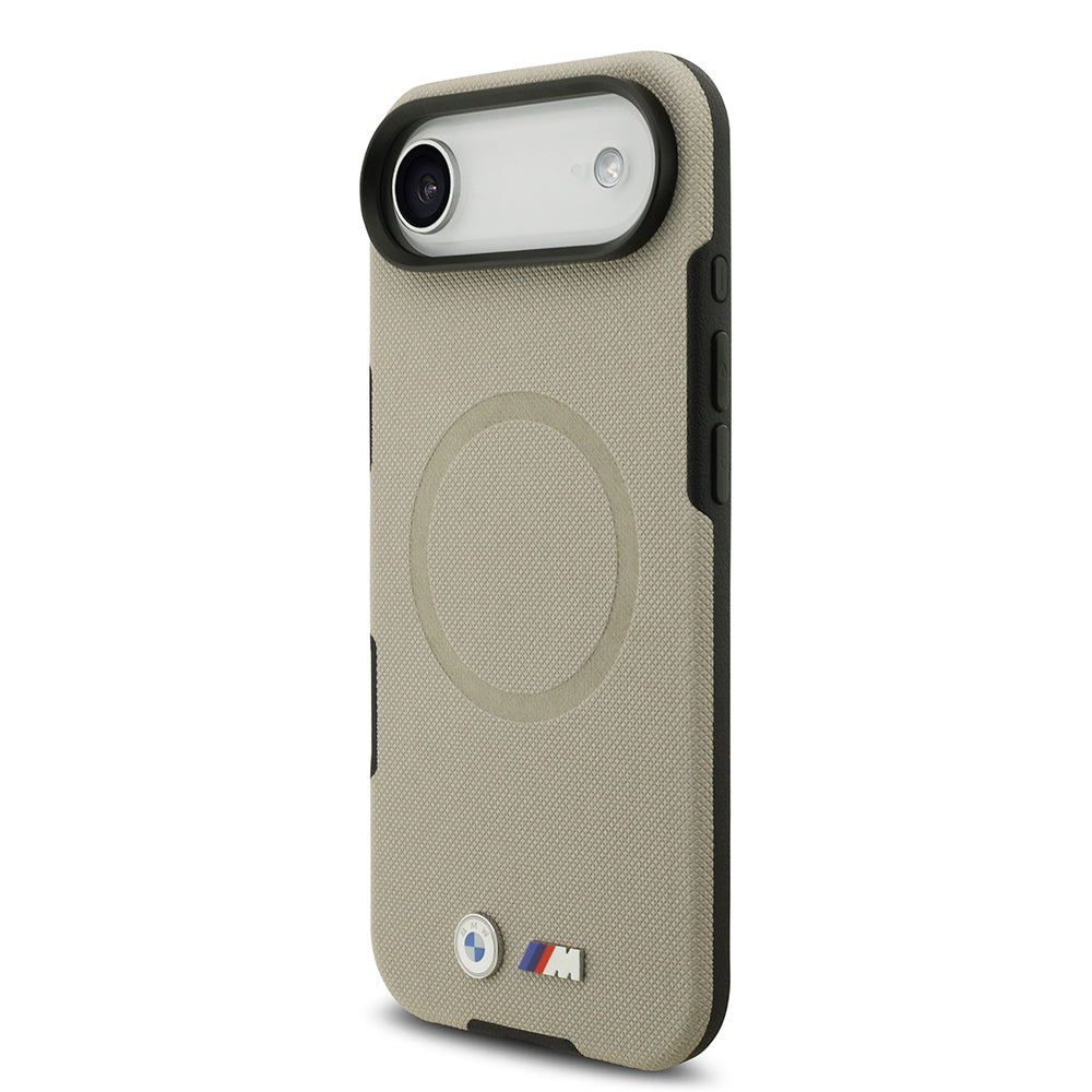 Apple iPhone 17 Air Kılıf BMW Orjinal Lisanslı M-safe Şarj Özellikli Metal Logolu Delikli M Dizayn Deri Kapak Lacivert