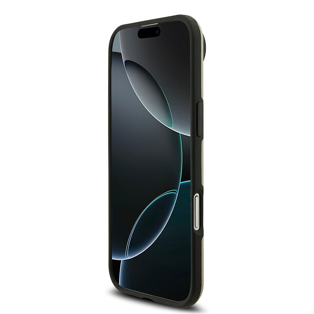 Apple iPhone 17 Air Kılıf BMW Orjinal Lisanslı M-safe Şarj Özellikli Metal Logolu Delikli M Dizayn Deri Kapak Füme