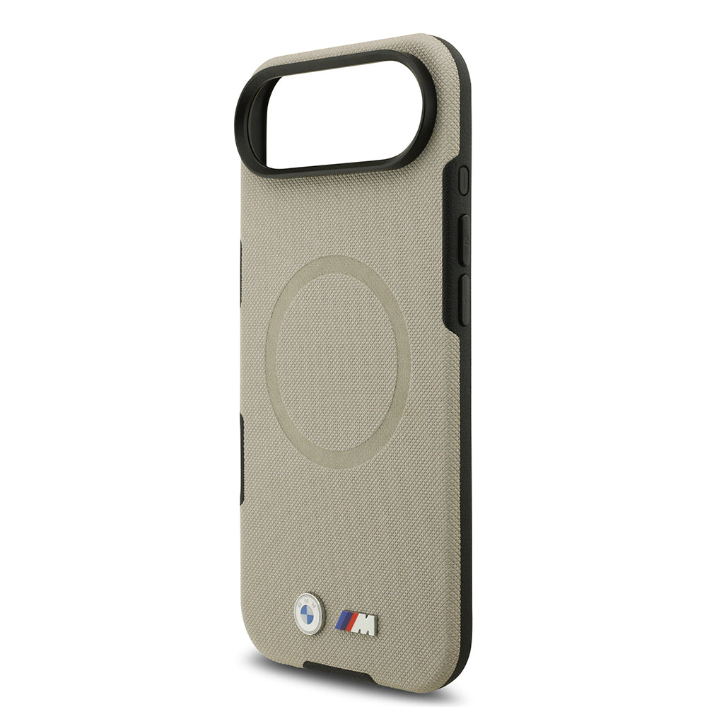 Apple iPhone 17 Air Kılıf BMW Orjinal Lisanslı M-safe Şarj Özellikli Metal Logolu Delikli M Dizayn Deri Kapak Siyah