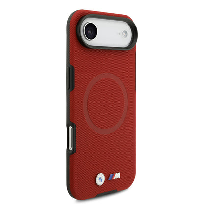 Apple iPhone 17 Air Kılıf BMW Orjinal Lisanslı M-safe Şarj Özellikli Metal Logolu Delikli M Dizayn Deri Kapak Lacivert