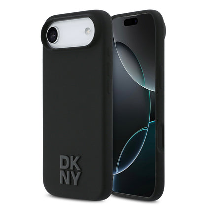 Apple iPhone 17 Air Kılıf DKNY Orjinal Lisanslı M-safe Şarj Özellikli Metal Logolu Silikon Kapak