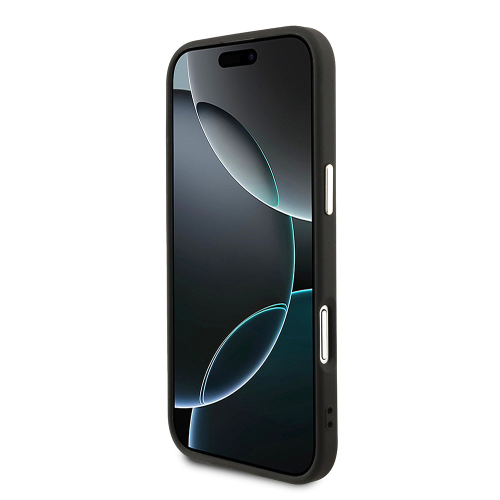 Apple iPhone 17 Air Kılıf Guess Orjinal Lisanslı 4G Büyük Metal Kamera Çerçeveli ve Logolu Glitter Kapak Pembe