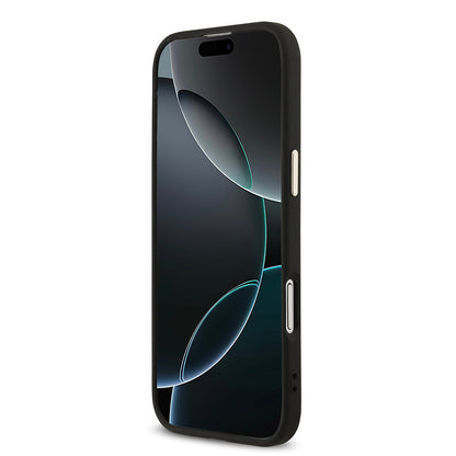 Apple iPhone 17 Air Kılıf Guess Orjinal Lisanslı Gold Metal Kamera Çerçeveli 4G Desenli Metal Büyük 4G ve Yazı Logolu Kapak Pembe