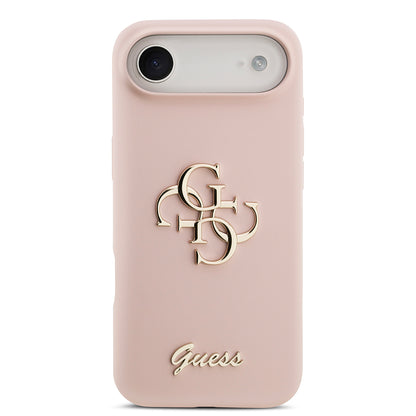 Apple iPhone 17 Air Kılıf Guess Orjinal Lisanslı Grained Yazı Logolu Kapak Yeşil