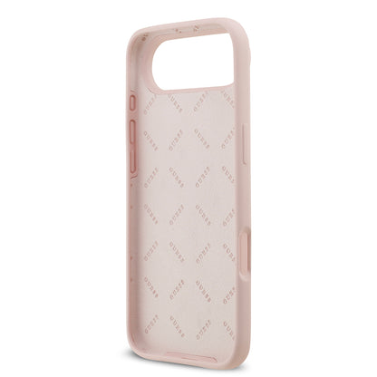 Apple iPhone 17 Air Kılıf Guess Orjinal Lisanslı Grained Yazı Logolu Kapak Yeşil