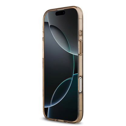 Apple iPhone 17 Air Kılıf Guess Orjinal Lisanslı M-safe Şarj Özellikli IML Peony ve 4G Desenli Klasik Logolu Kapak Pembe