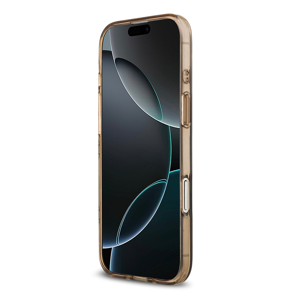 Apple iPhone 17 Air Kılıf Guess Orjinal Lisanslı M-safe Şarj Özellikli IML Peony ve 4G Desenli Klasik Logolu Kapak Siyah