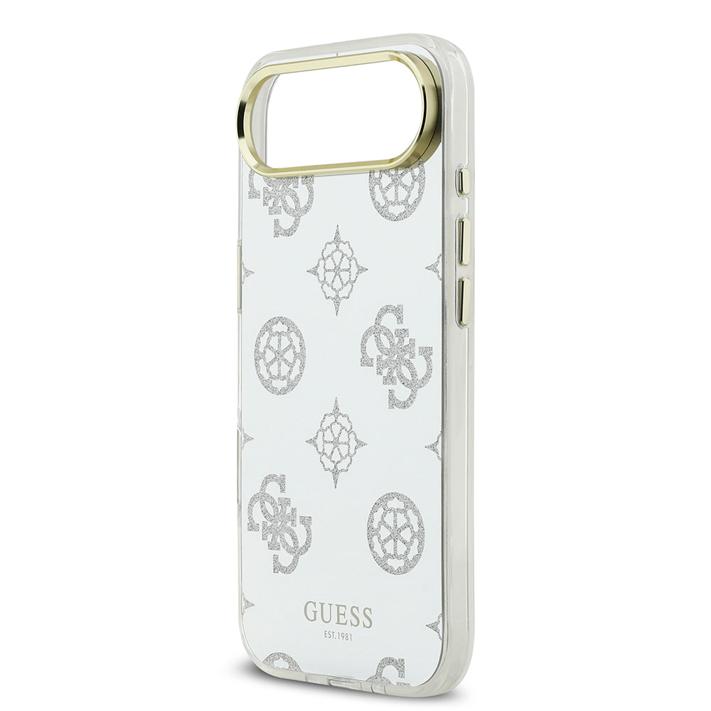 Apple iPhone 17 Air Kılıf Guess Orjinal Lisanslı Metal Kamera Çerçeveli Simli Aynalı Kapak Gümüş