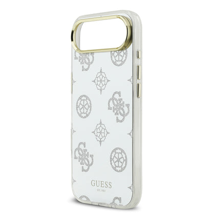 Apple iPhone 17 Air Kılıf Guess Orjinal Lisanslı Metal Kamera Çerçeveli Simli Aynalı Kapak Gümüş