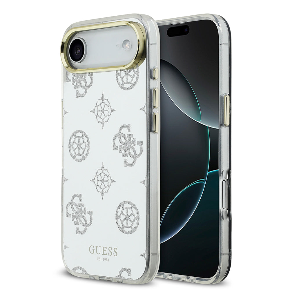 Apple iPhone 17 Air Kılıf Guess Orjinal Lisanslı Metal Kamera Çerçeveli Simli Aynalı Kapak Gold