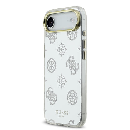 Apple iPhone 17 Air Kılıf Guess Orjinal Lisanslı Metal Kamera Çerçeveli Simli Aynalı Kapak Gümüş