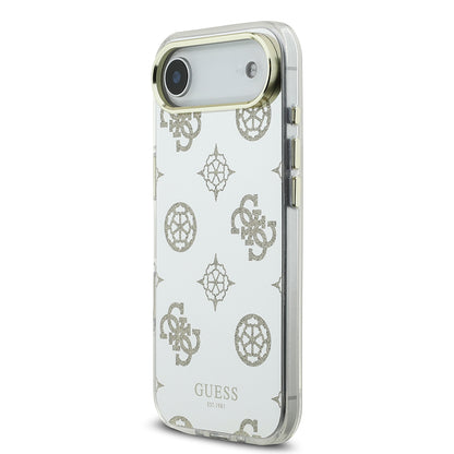 Apple iPhone 17 Air Kılıf Guess Orjinal Lisanslı Metal Kamera Çerçeveli Simli Aynalı Kapak Gold