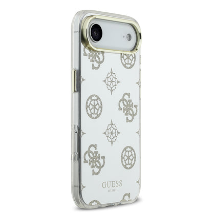 Apple iPhone 17 Air Kılıf Guess Orjinal Lisanslı Metal Kamera Çerçeveli Simli Aynalı Kapak Gümüş