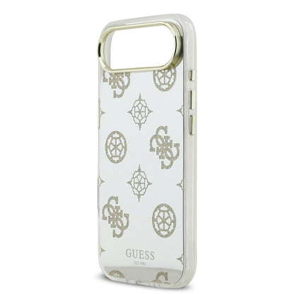 Apple iPhone 17 Air Kılıf Guess Orjinal Lisanslı Metal Kamera Çerçeveli Simli Aynalı Kapak Gold