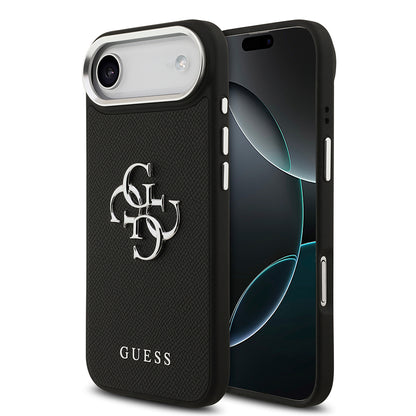 Apple iPhone 17 Air Kılıf Guess Orjinal Lisanslı PU Deri 4G Büyük Metal Logo Dizaynlı Kapak
