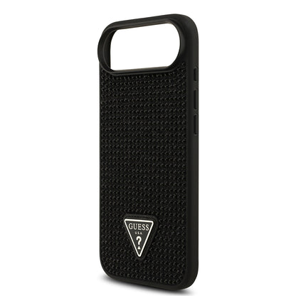 Apple iPhone 17 Air Kılıf Guess Orjinal Lisanslı Taşlı Arka Yüzey Üçgen Logolu Kapak Pembe