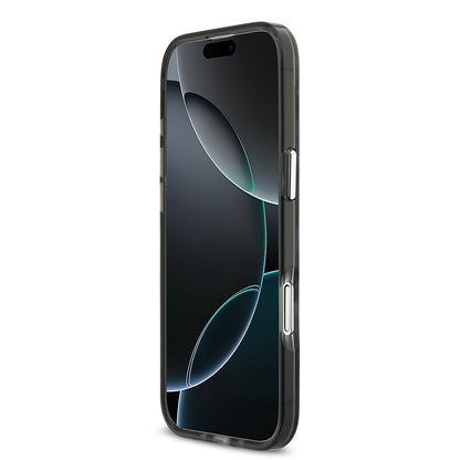 Apple iPhone 17 Air Kılıf Karl Lagerfeld Orjinal Lisanslı M-safe Şarj Özellikli IML Leopar Baskılı Kapak Siyah