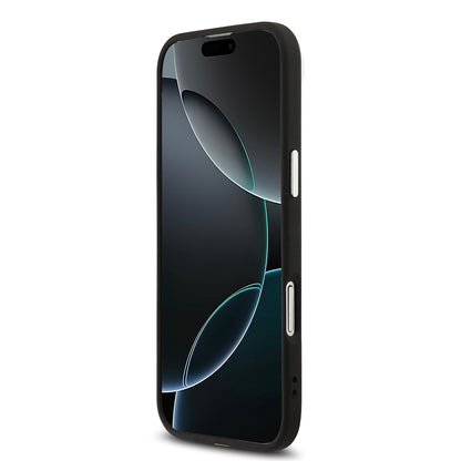 Apple iPhone 17 Air Kılıf Karl Lagerfeld Orjinal Lisanslı M-safe Şarj Özellikli Metal Kamera ve Buton Tasarımlı K&C PU Deri Kapak Siyah