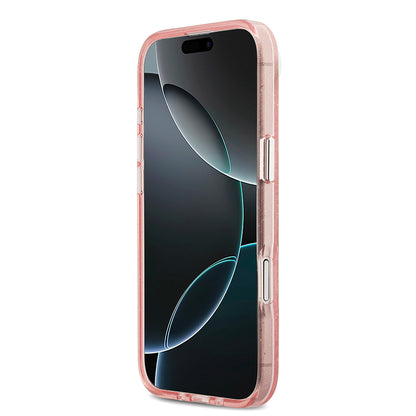 Apple iPhone 17 Air Kılıf Karl Lagerfeld Orjinal Lisanslı Parlayan Simli Karl & Choupette Heads Kapak Siyah