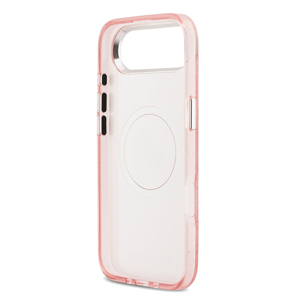 Apple iPhone 17 Air Kılıf Karl Lagerfeld Orjinal Lisanslı Parlayan Simli Karl & Choupette Heads Kapak Siyah