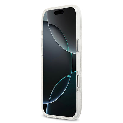 Apple iPhone 17 Air Kılıf Karl Lagerfeld Orjinal Lisanslı Parlayan Simli Karl & Choupette Heads Kapak Siyah