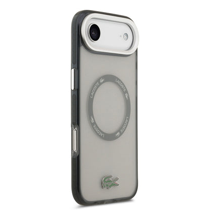 Apple iPhone 17 Air Kılıf Lacoste Orjinal Lisanslı M-safe Şarj Özellikli İkonik Timsah Logolu Buzlu Kapak Yeşil