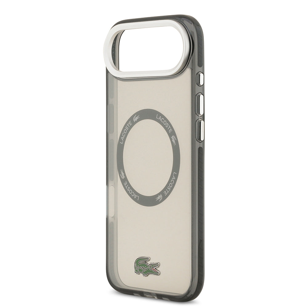 Apple iPhone 17 Air Kılıf Lacoste Orjinal Lisanslı M-safe Şarj Özellikli İkonik Timsah Logolu Buzlu Kapak Yeşil