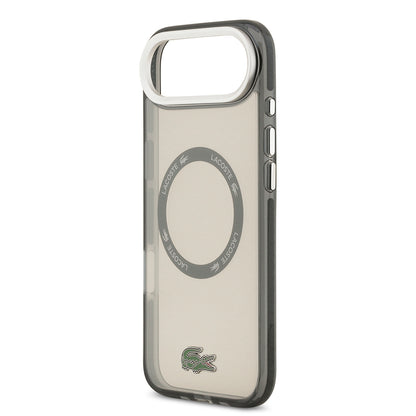 Apple iPhone 17 Air Kılıf Lacoste Orjinal Lisanslı M-safe Şarj Özellikli İkonik Timsah Logolu Buzlu Kapak Yeşil