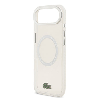 Apple iPhone 17 Air Kılıf Lacoste Orjinal Lisanslı M-safe Şarj Özellikli İkonik Timsah Logolu Buzlu Kapak Yeşil