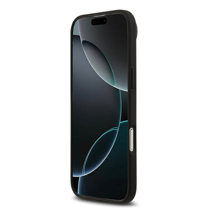 Apple iPhone 17 Air Kılıf Lacoste Orjinal Lisanslı M-safe Şarj Özellikli PU Deri Tasarımlı Karışık Monogram Desenli Kapak Bej