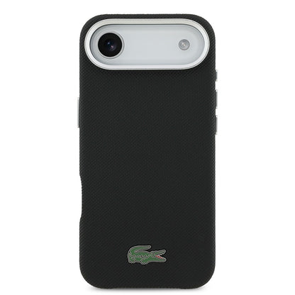 Apple iPhone 17 Air Kılıf Lacoste Orjinal Lisanslı M-Safe Şarj Özellikli PVC Pike Desenli Arka Yüzey İkonik Timsah Dokuma Logolu Kapak