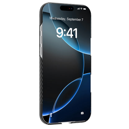 Apple iPhone 17 Air Kılıf M-safe Şarj Özellikli 600D Metal Kamera Çerçeveli Raptic Aramid Fiber Geotik Serisi Kapak Siyah