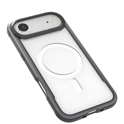 Apple iPhone 17 Air Kılıf M-safe Şarj Özellikli Airbagli Raptic Shield Serisi Şeffaf Arka Yüzey Kapak Siyah