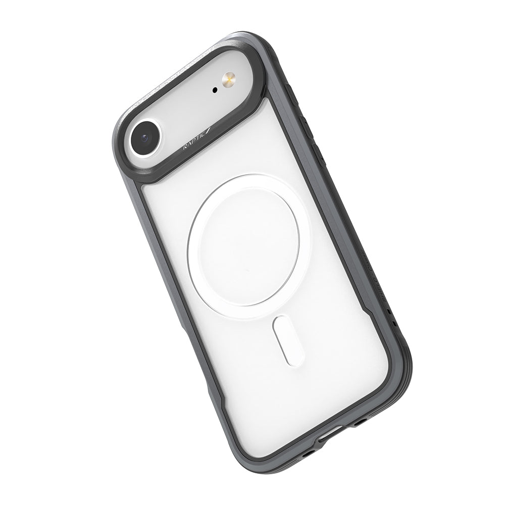 Apple iPhone 17 Air Kılıf M-safe Şarj Özellikli Airbagli Raptic Shield Serisi Şeffaf Arka Yüzey Kapak Siyah