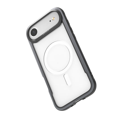 Apple iPhone 17 Air Kılıf M-safe Şarj Özellikli Airbagli Raptic Shield Serisi Şeffaf Arka Yüzey Kapak Siyah