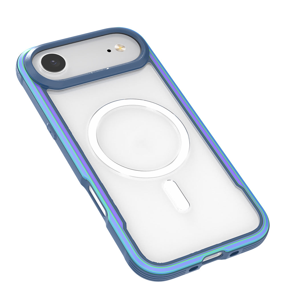 Apple iPhone 17 Air Kılıf M-safe Şarj Özellikli Airbagli Raptic Shield Serisi Şeffaf Arka Yüzey Kapak Colorful