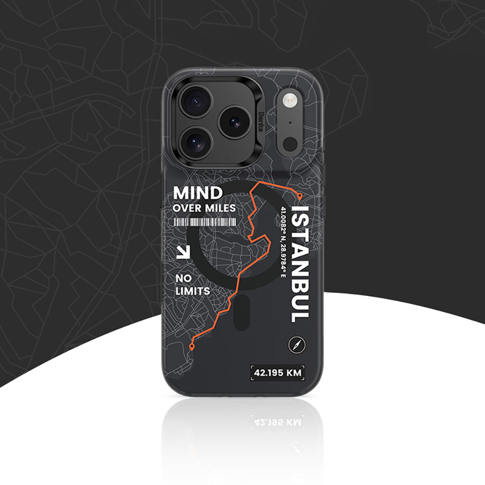 Apple iPhone 17 Air Kılıf M-safe Şarj Özellikli Benks City Serisi Kapak Siyah-Turuncu