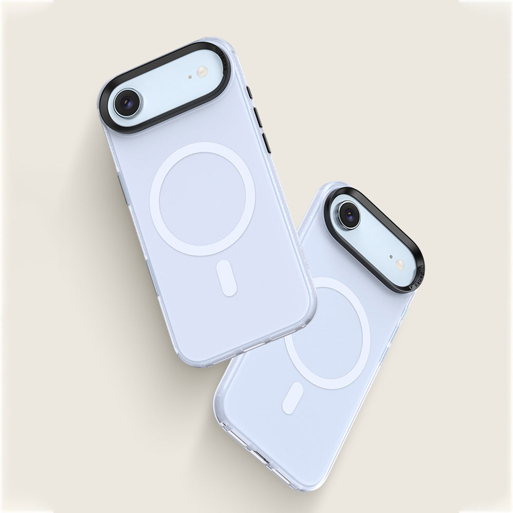 Apple iPhone 17 Air Kılıf M-safe Şarj Özellikli Benks Lucid Armor Kapak Açık Mavi