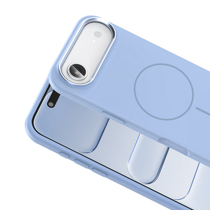 Apple iPhone 17 Air Kılıf M-Safe Şarj Özellikli Metal Kamera Çerçeveli Zore Edi Silikon Kapak Turuncu