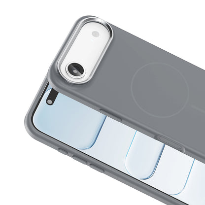 Apple iPhone 17 Air Kılıf M-Safe Şarj Özellikli Metal Kamera Çerçeveli Zore Edi Silikon Kapak Turuncu