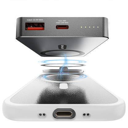 Apple iPhone 17 Air Kılıf M-safe Şarj Özellikli Metal Kamera Standlı Lenyes CK226 PC Kapak Siyah